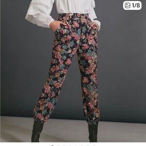 Anthropologie Floral Corduroy Joggers SZ M